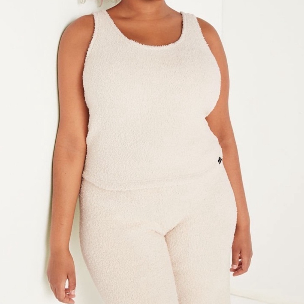 Victoria's Secret PINK Marshmallow Knit Sleep Set Pants  & Tank Top Pajama